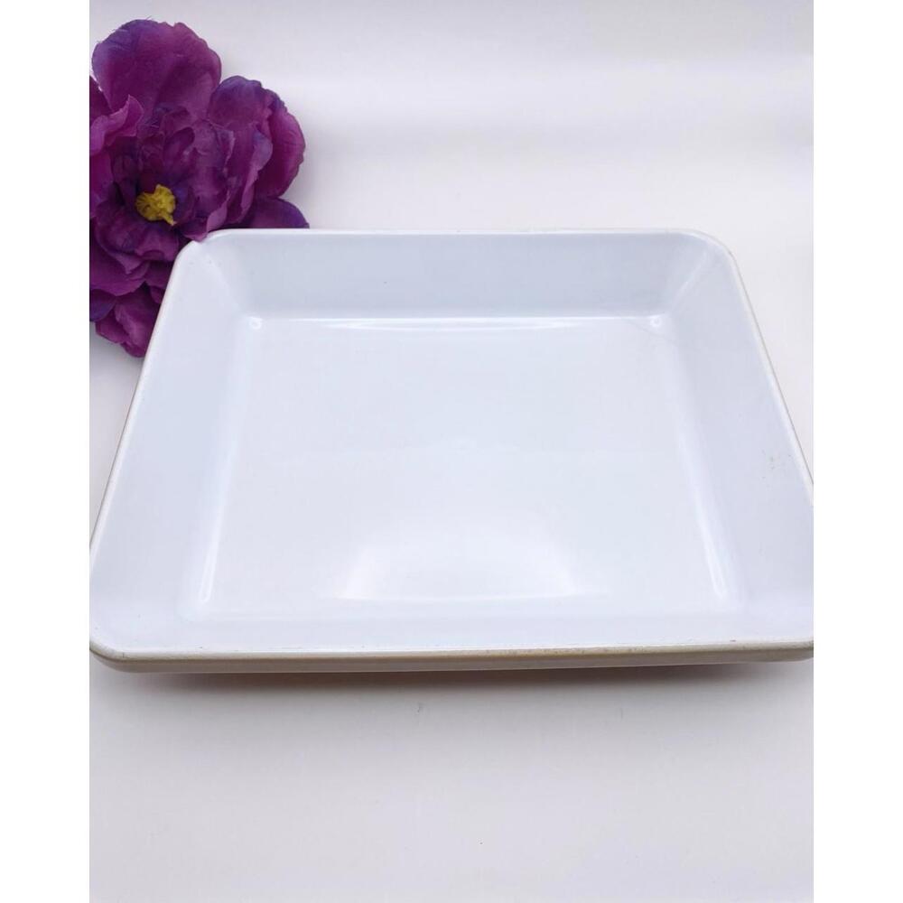 Vtg Ovenware Emile Henry France Casserole Baking Dish 8"×10' Rectangle Yellow